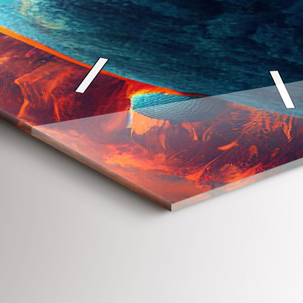 Vertical wall clock Futuristic world