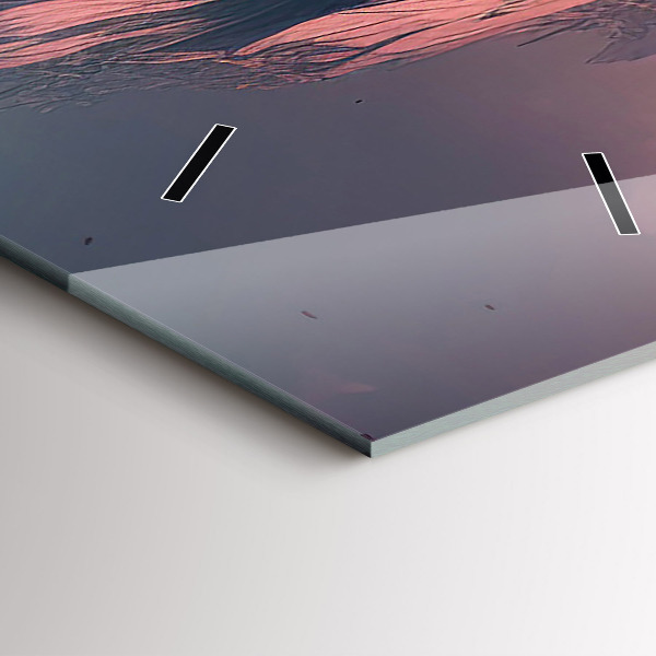 Vertical wall clock Magical forest and mountains