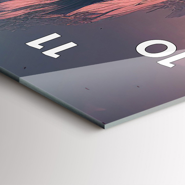 Vertical wall clock Magical forest and mountains