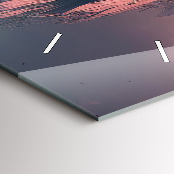 Vertical wall clock Magical forest and mountains