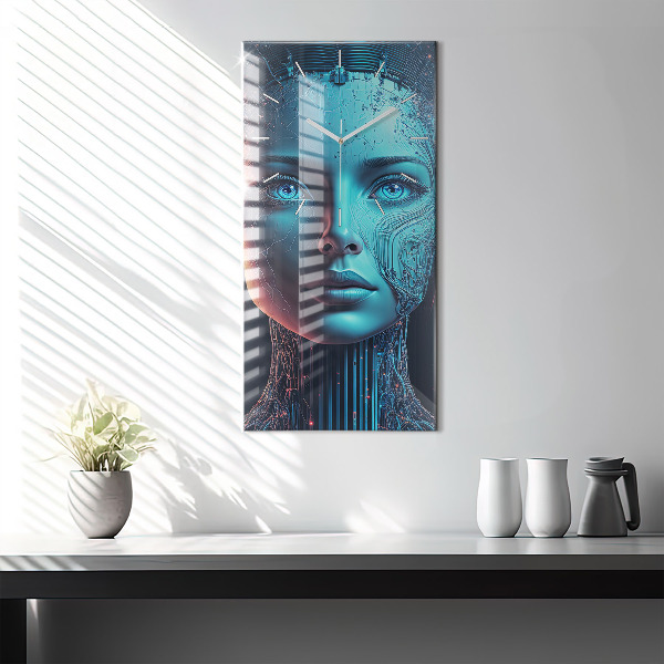 Vertical wall clock Artificial intelligence