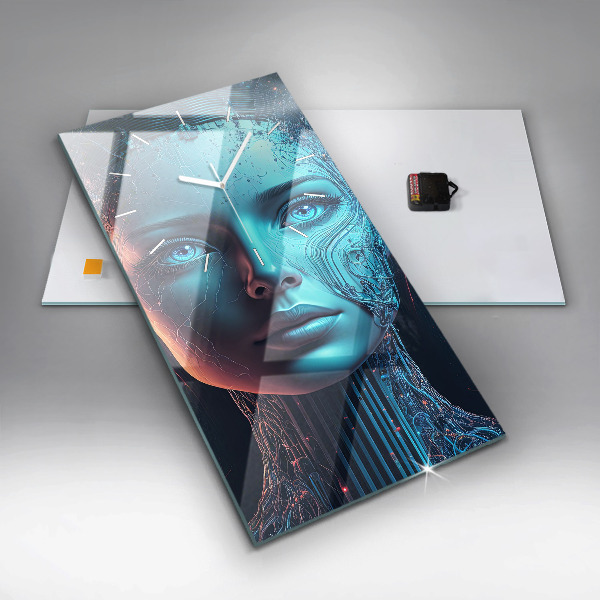 Vertical wall clock Artificial intelligence