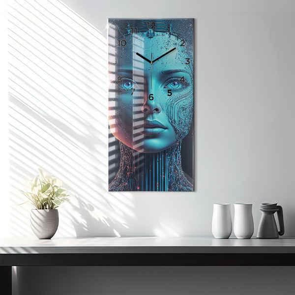 Vertical wall clock Artificial intelligence