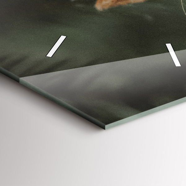 Vertical wall clock Squirrel and wild nature