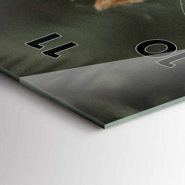 Vertical wall clock Squirrel and wild nature