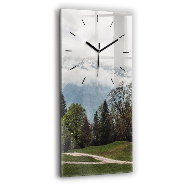 Vertical wall clock Mountain view