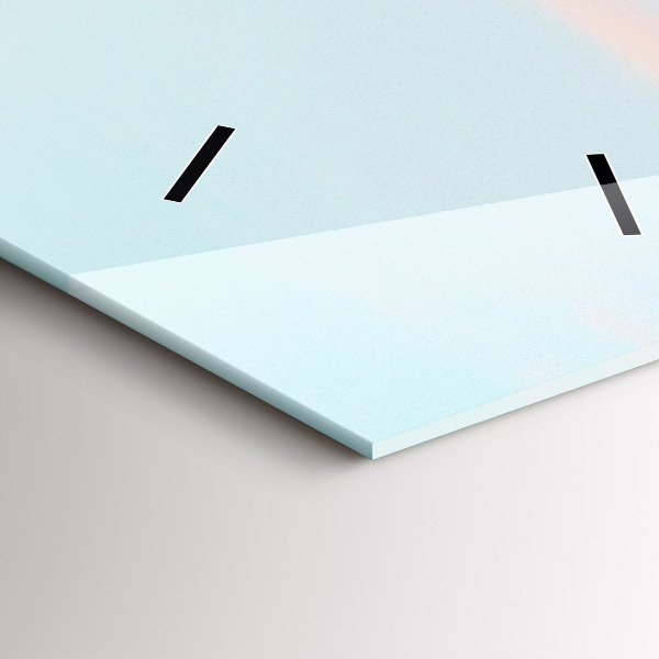 Vertical wall clock Mountain range in winter