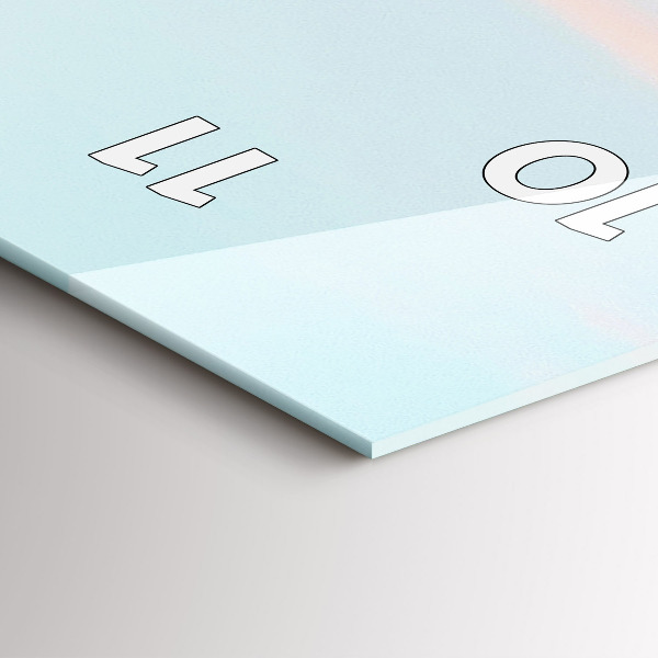 Vertical wall clock Mountain range in winter