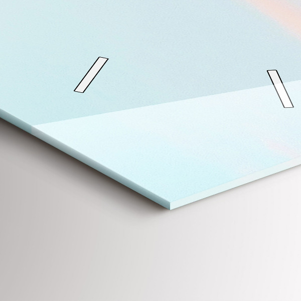 Vertical wall clock Mountain range in winter