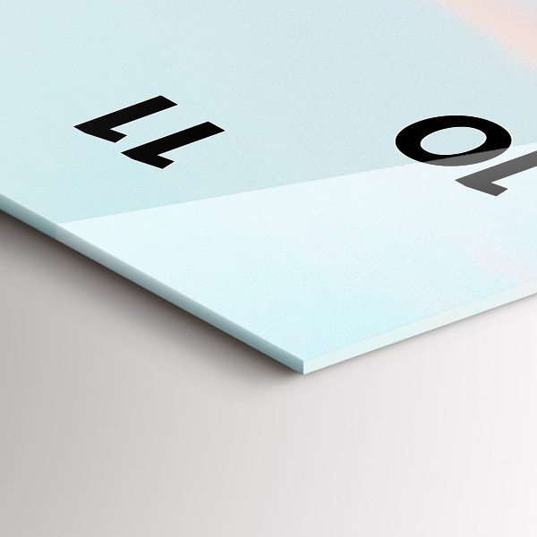 Vertical wall clock Mountain range in winter