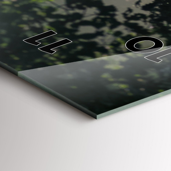 Vertical wall clock Forest road and streaks of sunlight