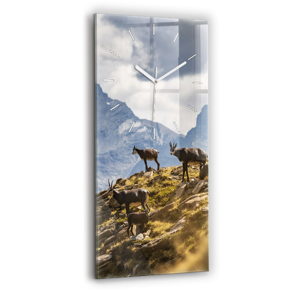 Vertical wall clock Goat in the Aosta Valley