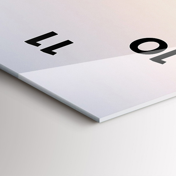 Vertical wall clock Panorama of Warsaw