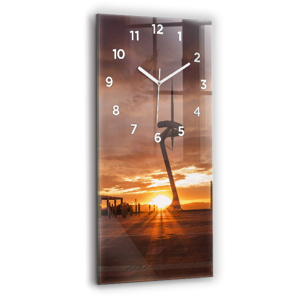 Vertical wall clock Barcelona Olympic Park