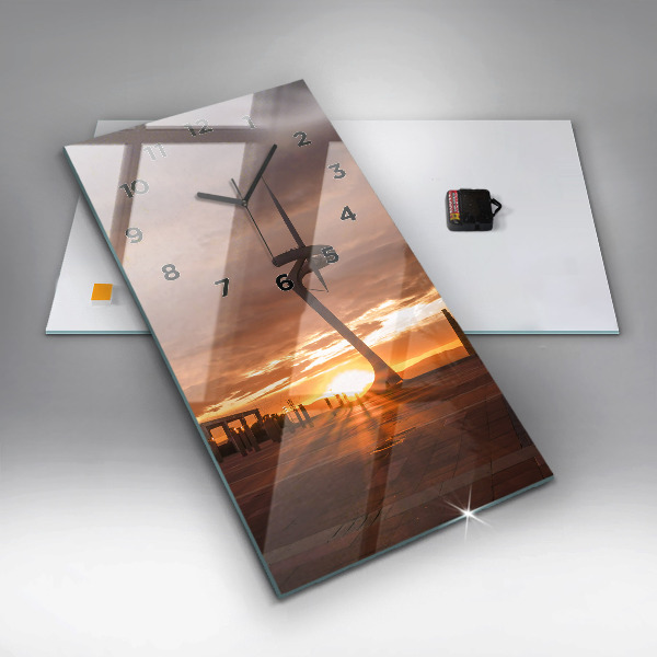 Vertical wall clock Barcelona Olympic Park