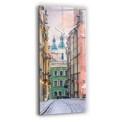Vertical wall clock Old Town in Warsaw