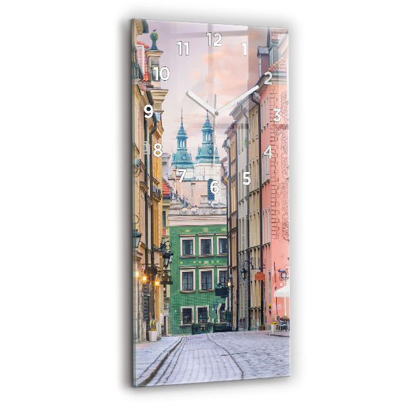 Vertical wall clock Old Town in Warsaw