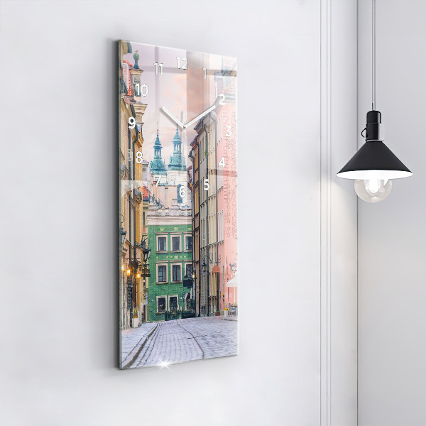 Vertical wall clock Old Town in Warsaw