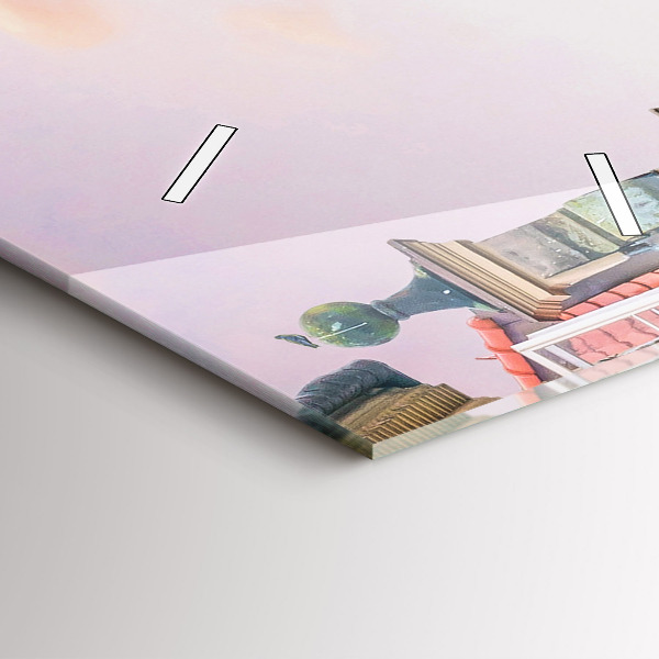 Vertical wall clock Old Town in Warsaw