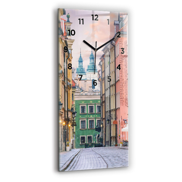 Vertical wall clock Old Town in Warsaw