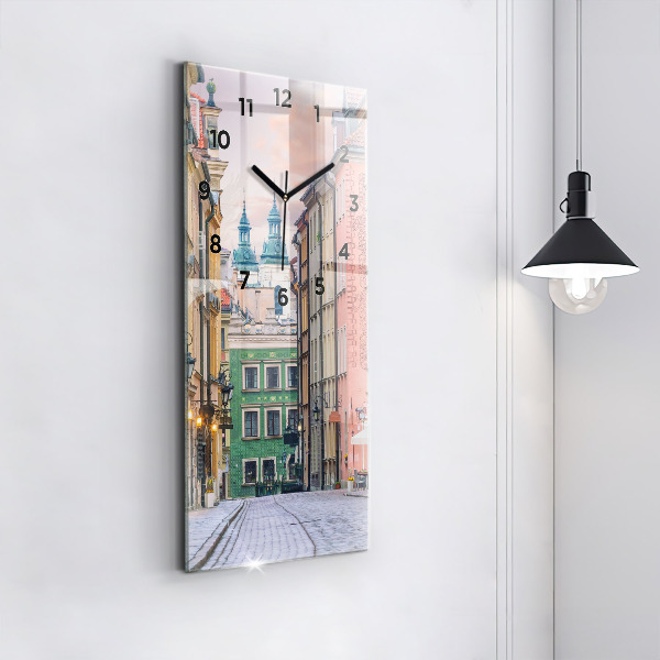 Vertical wall clock Old Town in Warsaw