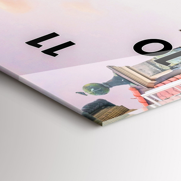 Vertical wall clock Old Town in Warsaw