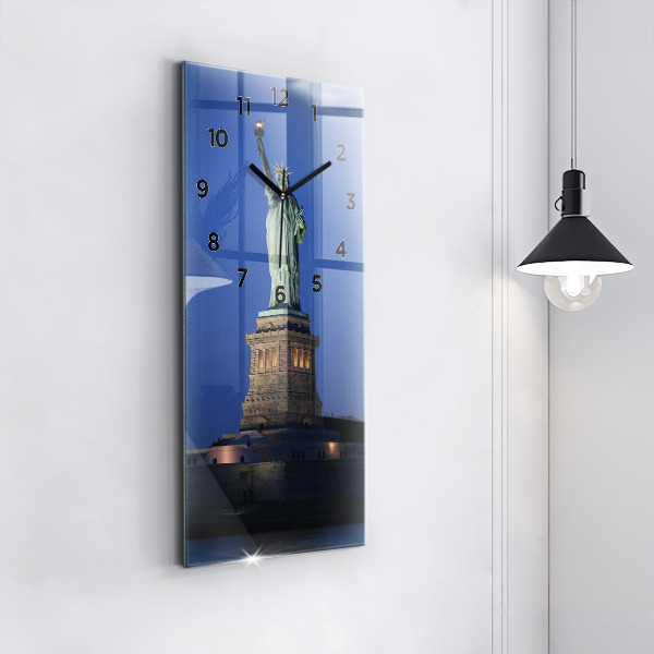 Vertical wall clock Statue of Liberty New York