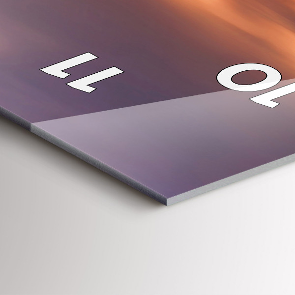 Vertical wall clock Panorama of the city west