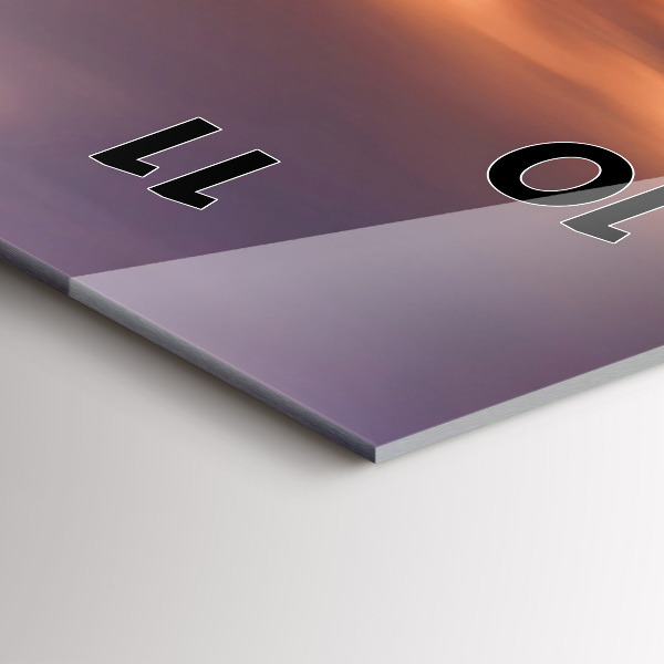 Vertical wall clock Panorama of the city west