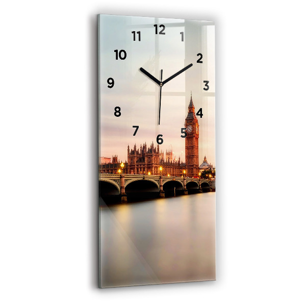 Vertical wall clock Big Ben London panorama