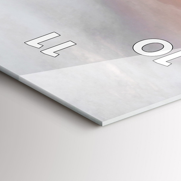 Vertical wall clock Cities at sunset