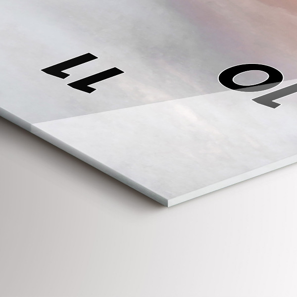 Vertical wall clock Cities at sunset