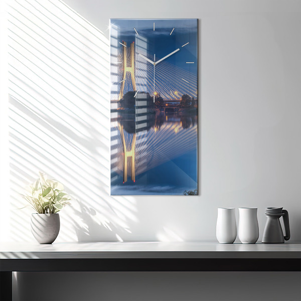 Vertical wall clock Rędziński Bridge Wrocław