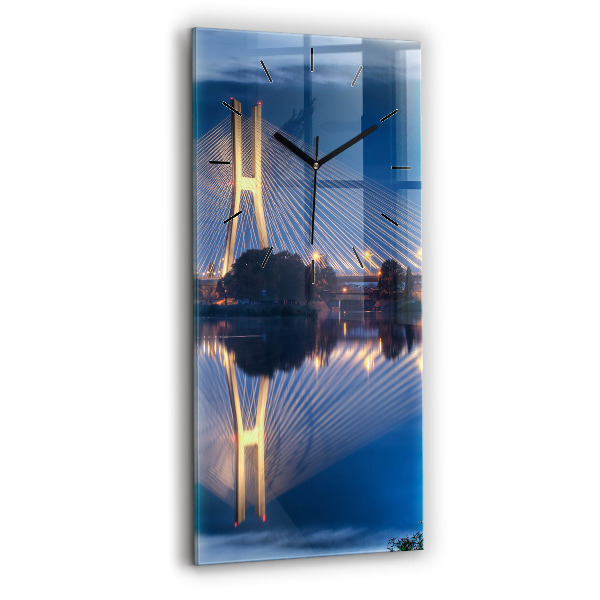 Vertical wall clock Rędziński Bridge Wrocław