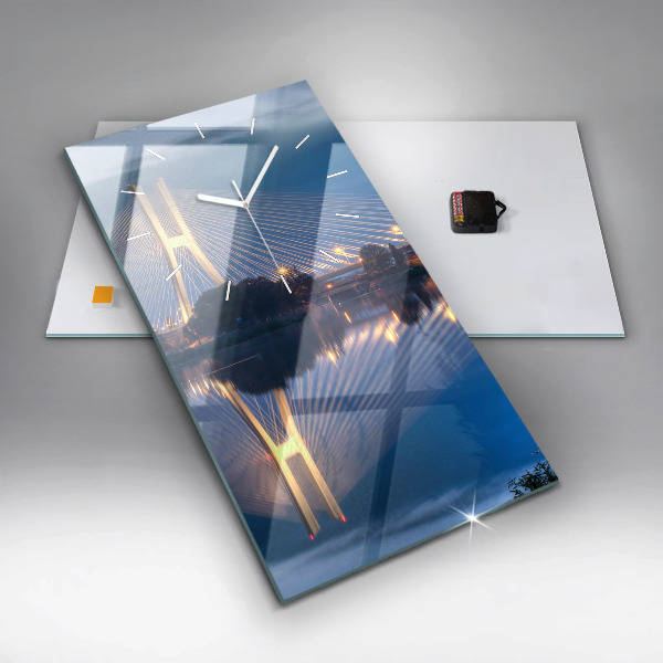 Vertical wall clock Rędziński Bridge Wrocław