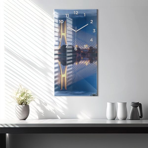 Vertical wall clock Rędziński Bridge Wrocław