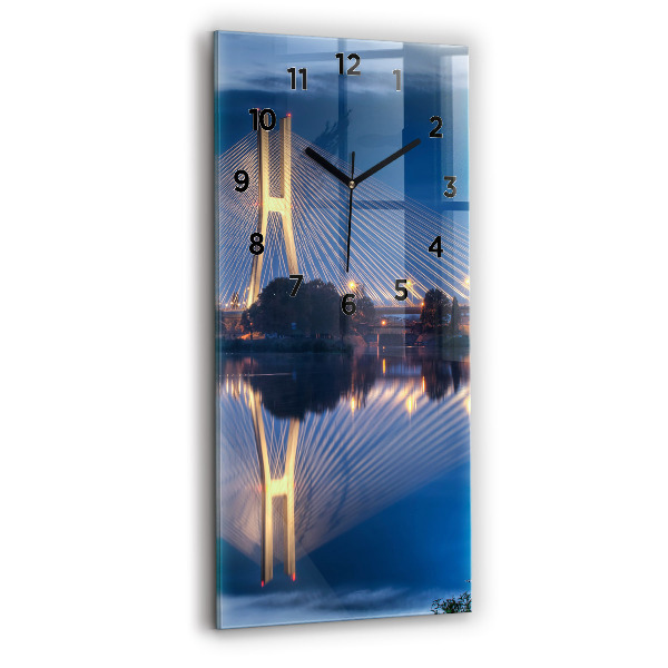 Vertical wall clock Rędziński Bridge Wrocław