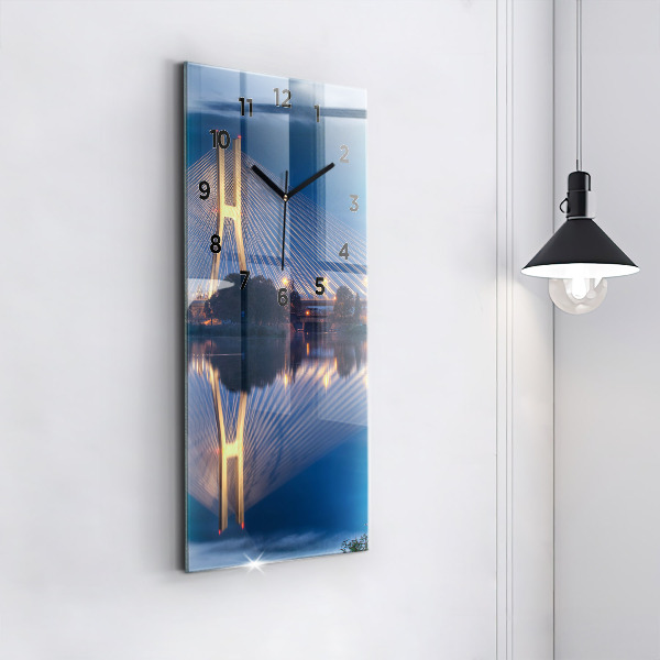 Vertical wall clock Rędziński Bridge Wrocław