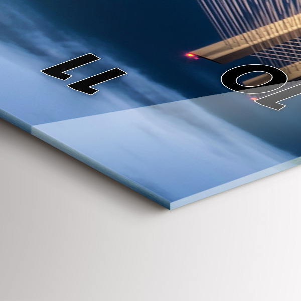 Vertical wall clock Rędziński Bridge Wrocław