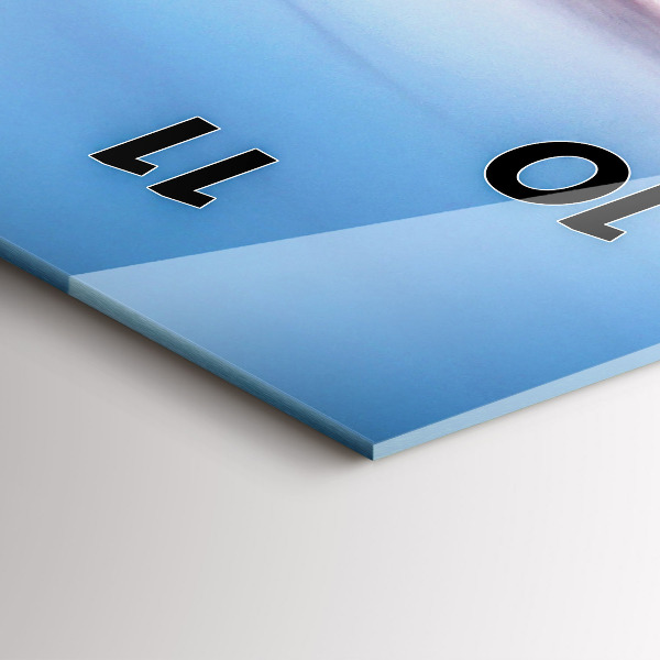 Vertical wall clock Wroclaw from a drone