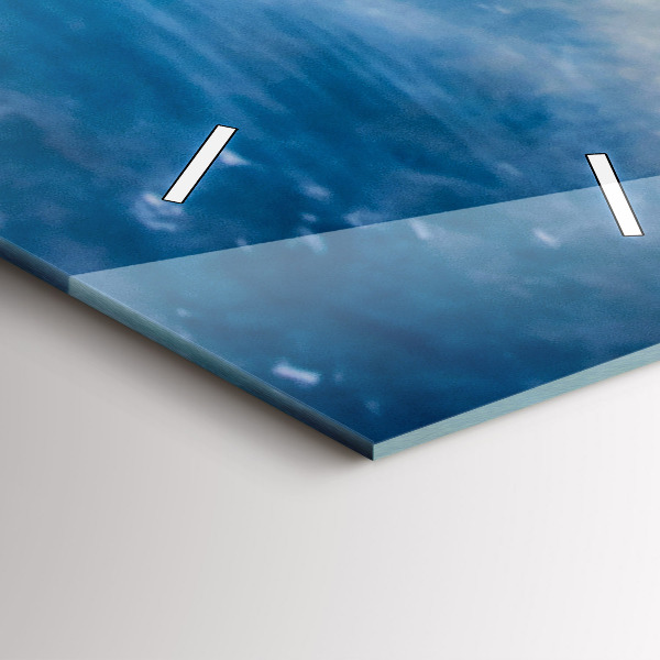 Vertical wall clock Sunrise Baltic Sea