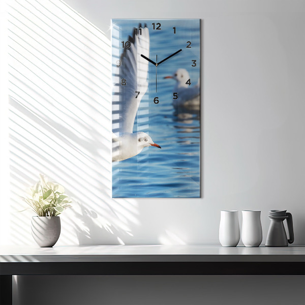 Vertical wall clock Seagulls in Gdynia