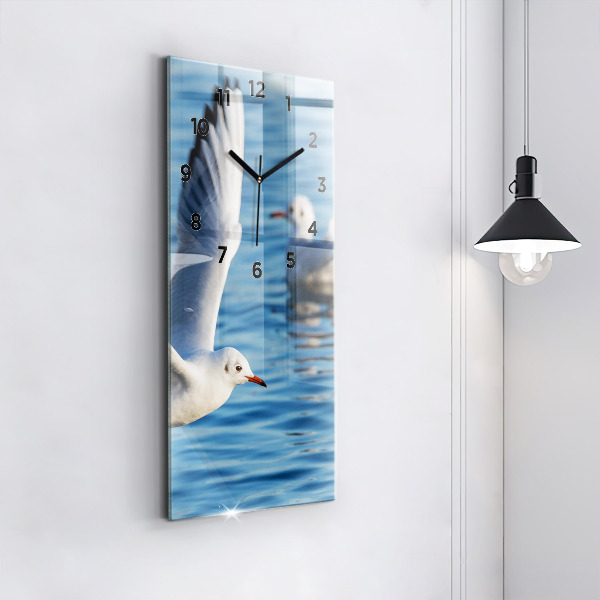 Vertical wall clock Seagulls in Gdynia