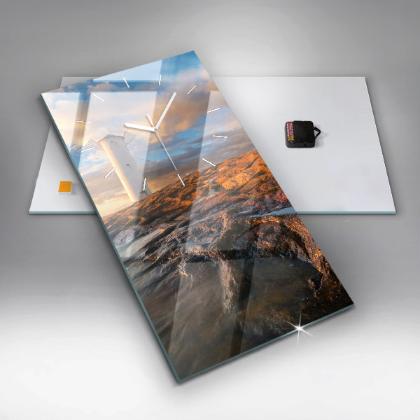 Vertical wall clock The Lighthouse and the Baltic Sea