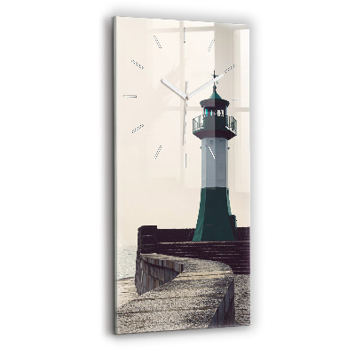 Vertical wall clock The lighthouse and the sea