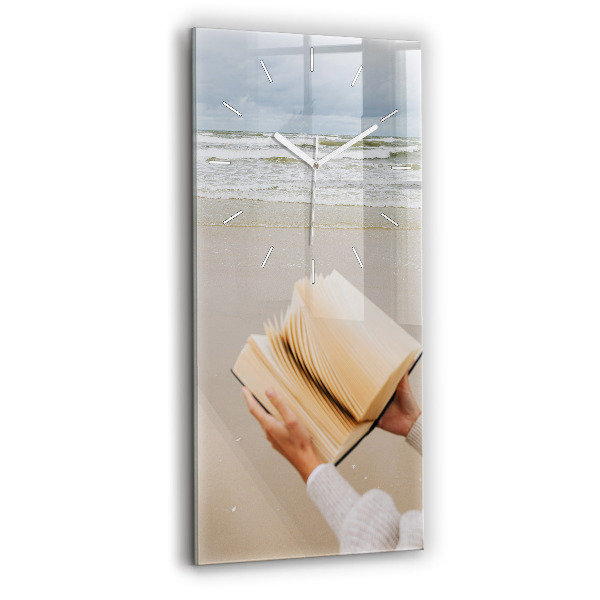 Vertical wall clock A moment with a book