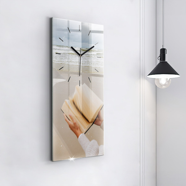 Vertical wall clock A moment with a book