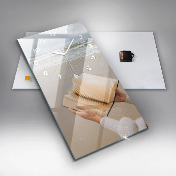 Vertical wall clock A moment with a book