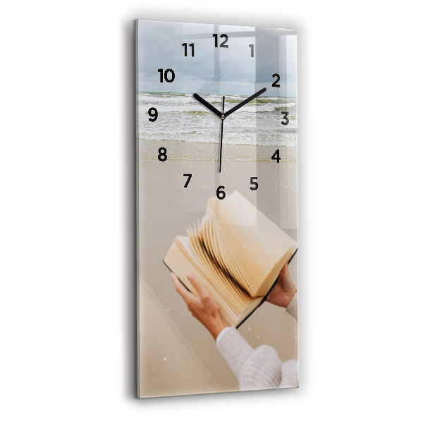 Vertical wall clock A moment with a book