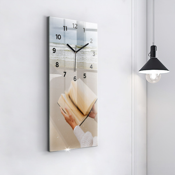 Vertical wall clock A moment with a book